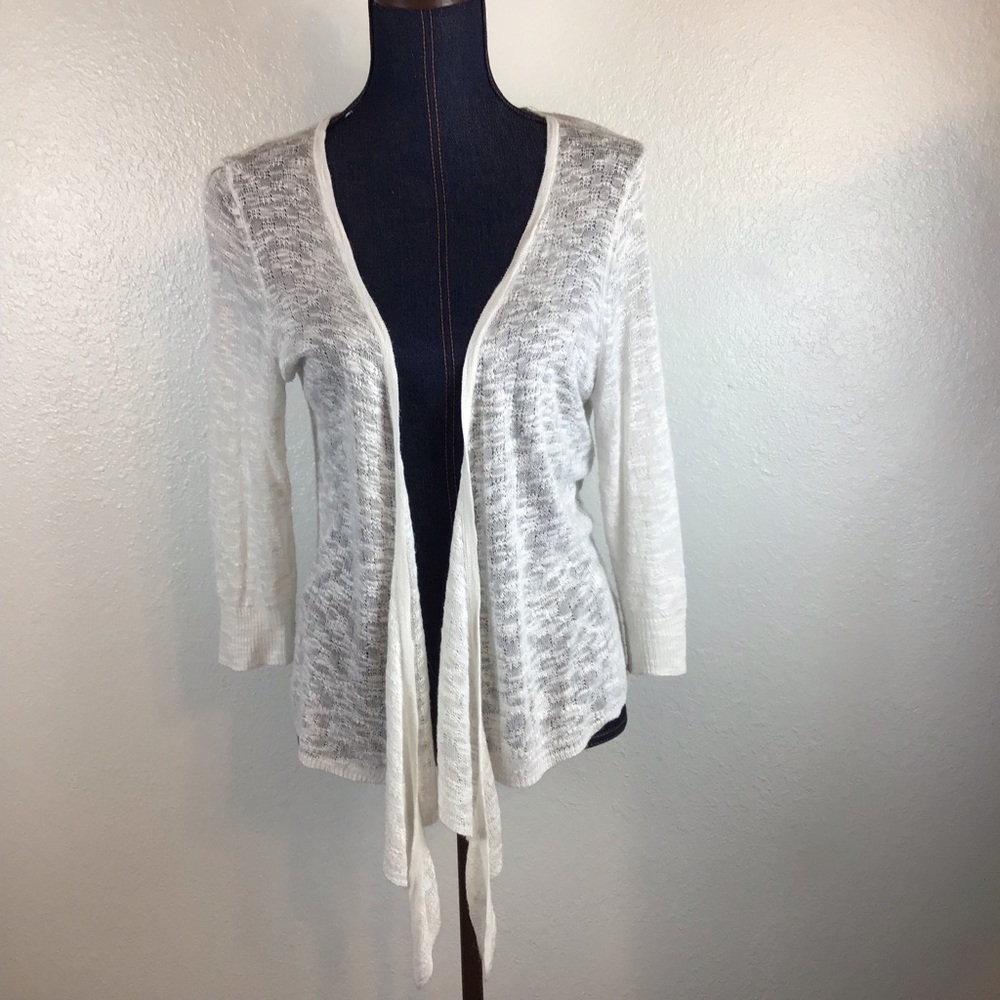Faded Glory White Sweater Jecket